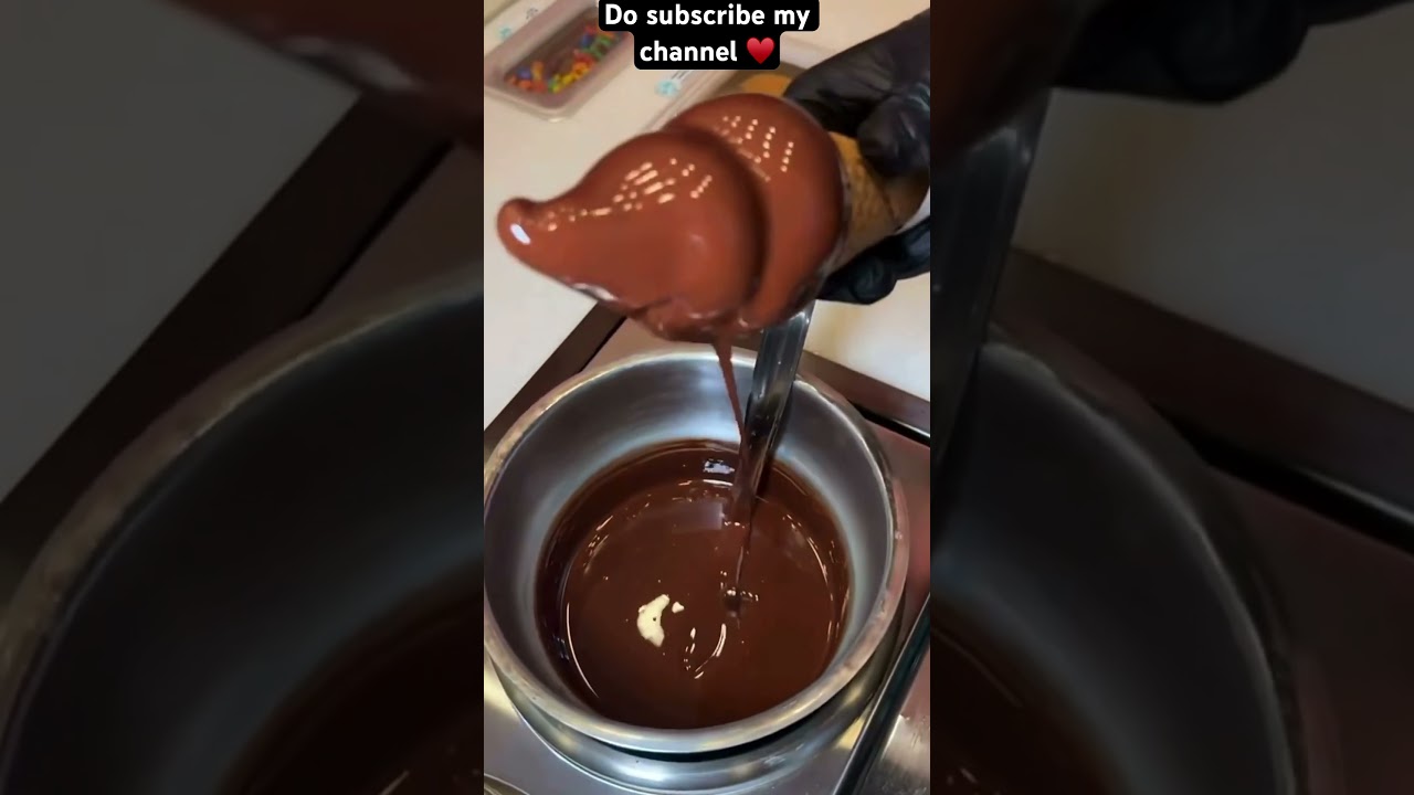 Soft swirl chocolate caramel icecream 