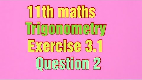 Tn 11th maths exercise 3.1 question 2