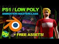 How to make ps1  low poly  retro animations in blender ultimate masterclass  free assets
