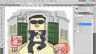 Minecraft Version Style Cartoon Ps Speed Painting Process