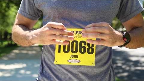 Running Hack! Easiest way to put on race bib perfectly every time!    www.BibMagnets.com