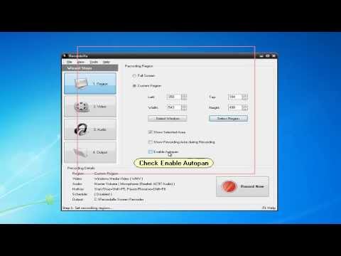 How to use Autopan in Recordzilla Screen Recorder