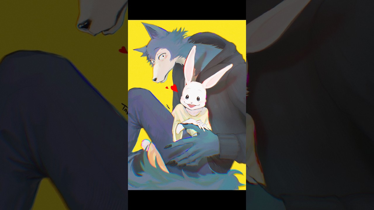 連載中からずっと追ってた大好きな作品だから、全部完結して嬉しいけど寂しい🥲#BEASTARS #レゴシ #ハル #イラストメイキング #厚塗り