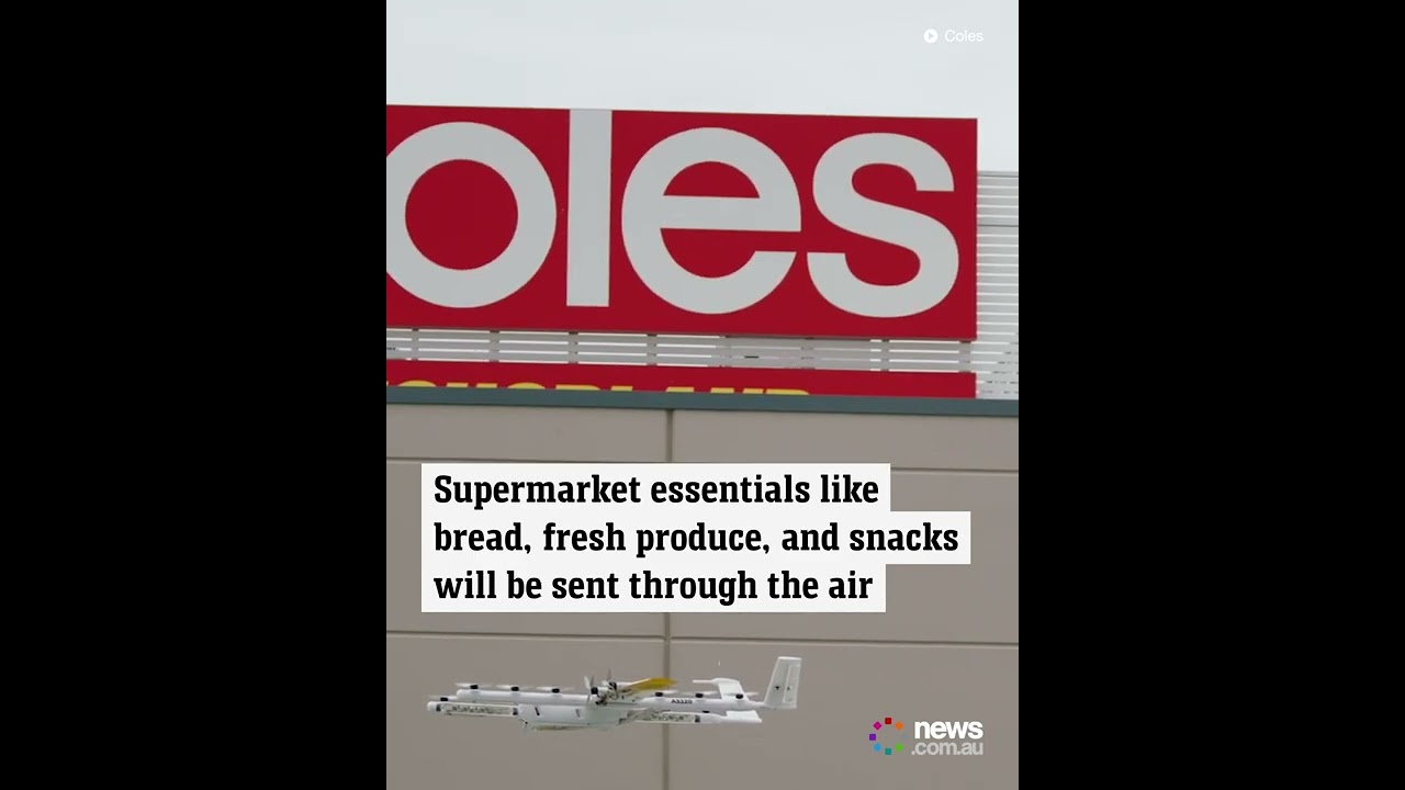 Coles grocery delivery drones YouTube
