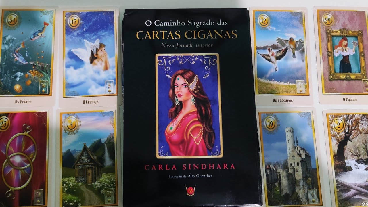 Baralho o caminho Sagrado das cartas Ciganas com 36 cartas - Lua