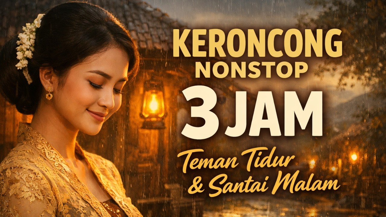 🎶 Keroncong Nonstop 3 Jam 🌧️ Teman Tidur & Santai Malam