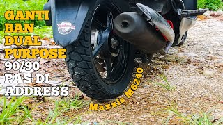 Ganti Ban Belakang Dual Purpose Pakai Maxxis di Suzuki Address | Ree Ban Motor Lebak Bulus