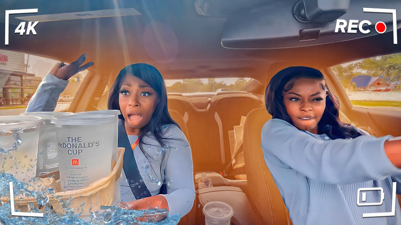 Схожу с ума за рулем и заставляю маму держать 12 стаканов воды 😭😭