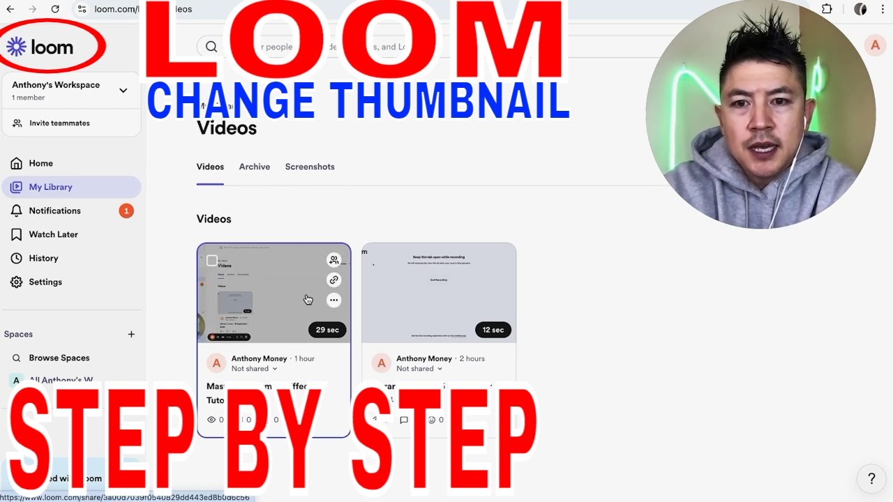 Room Update Thumbnail How To Change Update Loom Video Thumbnail π΄ - YouTube