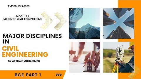 BASICS OF CIVIL ENGINEERING| KTU 2019  MODULE 1 |S1| PART 1:MAJOR DISCIPLINES OF CIVIL ENGINEERING