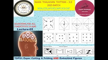 Paper Cutting & Folding AND Embedded Figures #reasoning in English |Lecture-05| #afcatreasoning