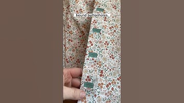 Bound Buttonholes to avoid zigzag stitches (PART 2)🪡🧵 #sewinghacks #sewingtips #notatutorial