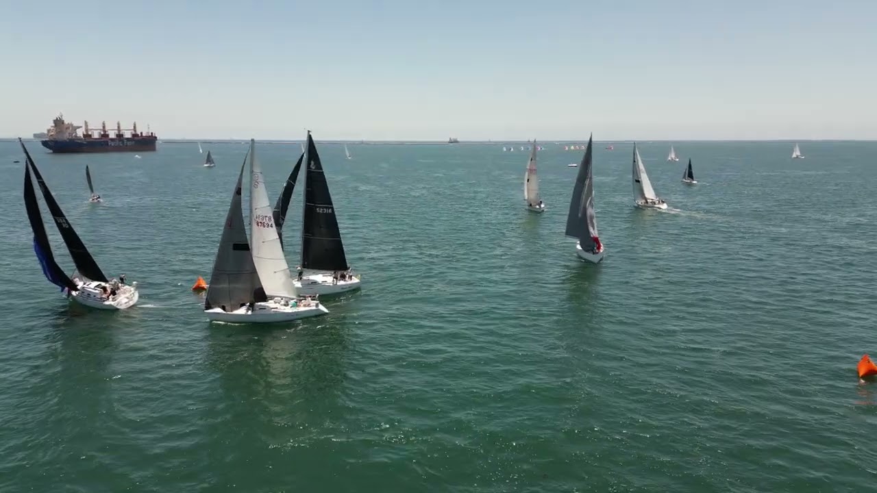 2023 LBRW   Day 3 Sunday   Race 6   Beneteau 36 7 & Schock 35 leeward gate
