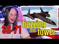 New zealand girl reacts to the sr71 buzzing the towers  commercial airport flyby story