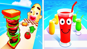 Sandwich runner VS juice run 🍹🧃 All Level gameplay walkthrough android iOS