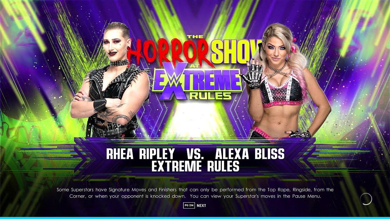 Rhea Ripley Vs Alexa Bliss WWE 2k22 YouTube