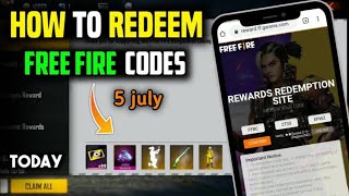 Garena Free Fire Redeem Codes Today  5 july,2021:ff New redeem  codes today screenshot 2