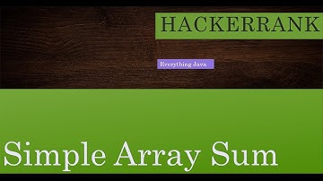 Hackerrank: Simple Array Sum