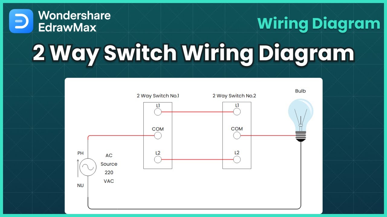 How to Make Two Way Switch Electrical Wiring Diagram | EdrawMax - YouTube