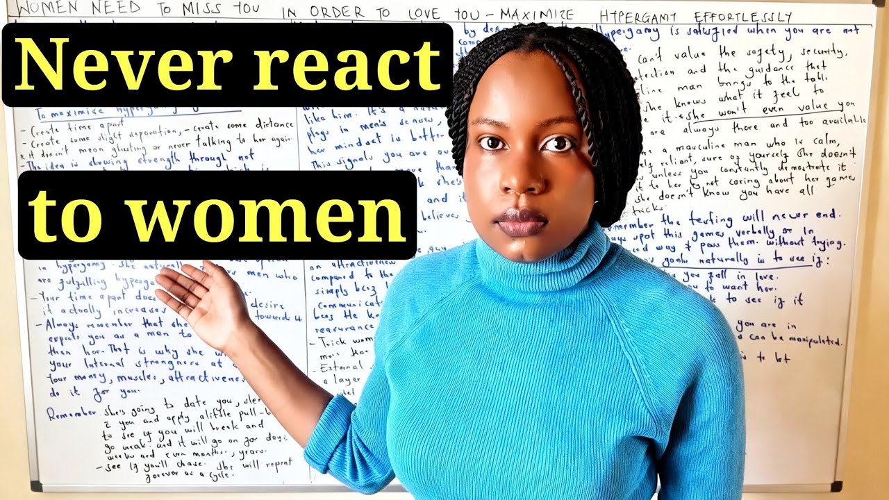 Никогда не реагируйте на то, что женщины делают или говорят, чтобы вывести вас из равновесия во в...