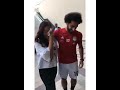 شوف محمد صلاح عمل ايه لما لاقي بنت معجبه بي بتعيط 
