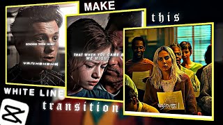 Make this smooth AE like white line Transition in Capcut!|Full tutorial.|Capcut