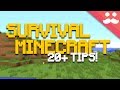 25 Tips for your Survival Minecraft Worlds! - YouTube