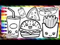 Dessiner et colorier des mignons fastfoods  dessins pour enfants