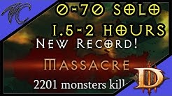 Diablo 3 / Massacre Bonus Level 0-70 in 2 hours ( gameplay / commentary )