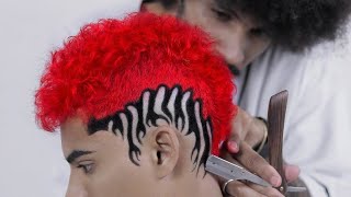 AMATERASU HAIRCUT 🔥 INCRIVEL CORTE DE CABELO COM CHAMAS NEGRAS