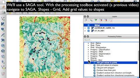 QGIS - SAGA Extract raster values to points