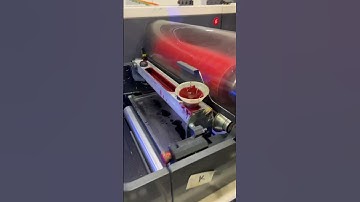 Labels being made from a big roll of material