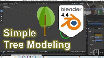 Very Easy Tree 3D Modeling with Blender 4.4 Full Demo #blender #tree #tutorial #3dmodeling #demo