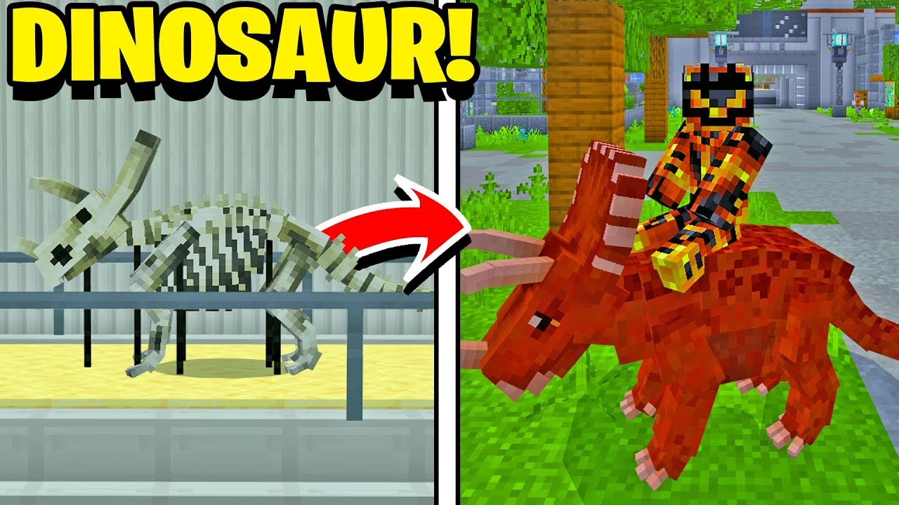 DINOSAUREN BLIVER LEVENDE OG VI RIDER PÅ DEN!? Dansk Minecraft