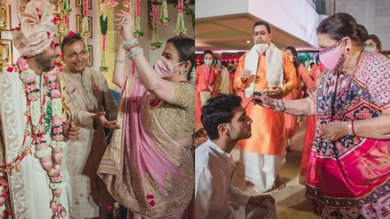 Nita Ambani, Kokilaben Ambani, Isha, Shloka ने Anmol Ambani की शादी में निभाई रस्मे, तस्वीरें वायरल