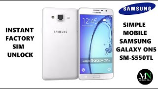 Instant Factory SIM Unlock Simple Mobile Samsung Galaxy On5 S550TL! screenshot 4