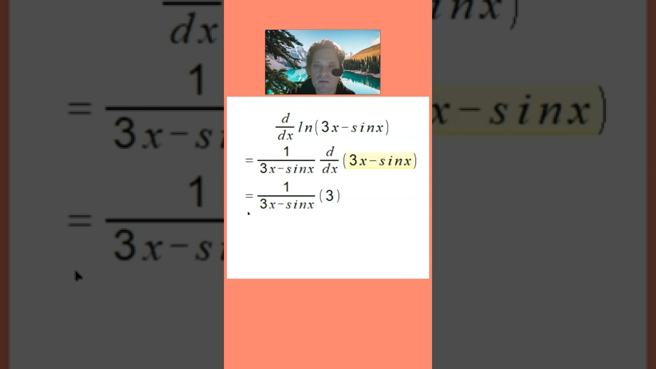 Derivative Of Ln 3x sinx YouTube Derivative Of Ln 3x sinx YouTube