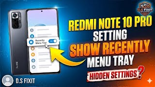 Redmi Note 10 Pro Setting | Tray | Hidden Settings | Show Recently Menu #shortvideo