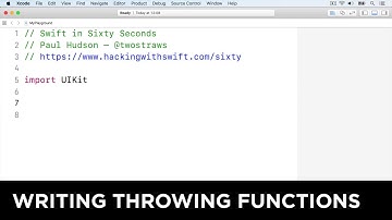 Writing throwing functions – Swift in Sixty Seconds