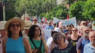 Manifestación en Sevilla en defensa de los servicios públicos