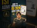 How to Download ISI 2026 Admit Card 🚨