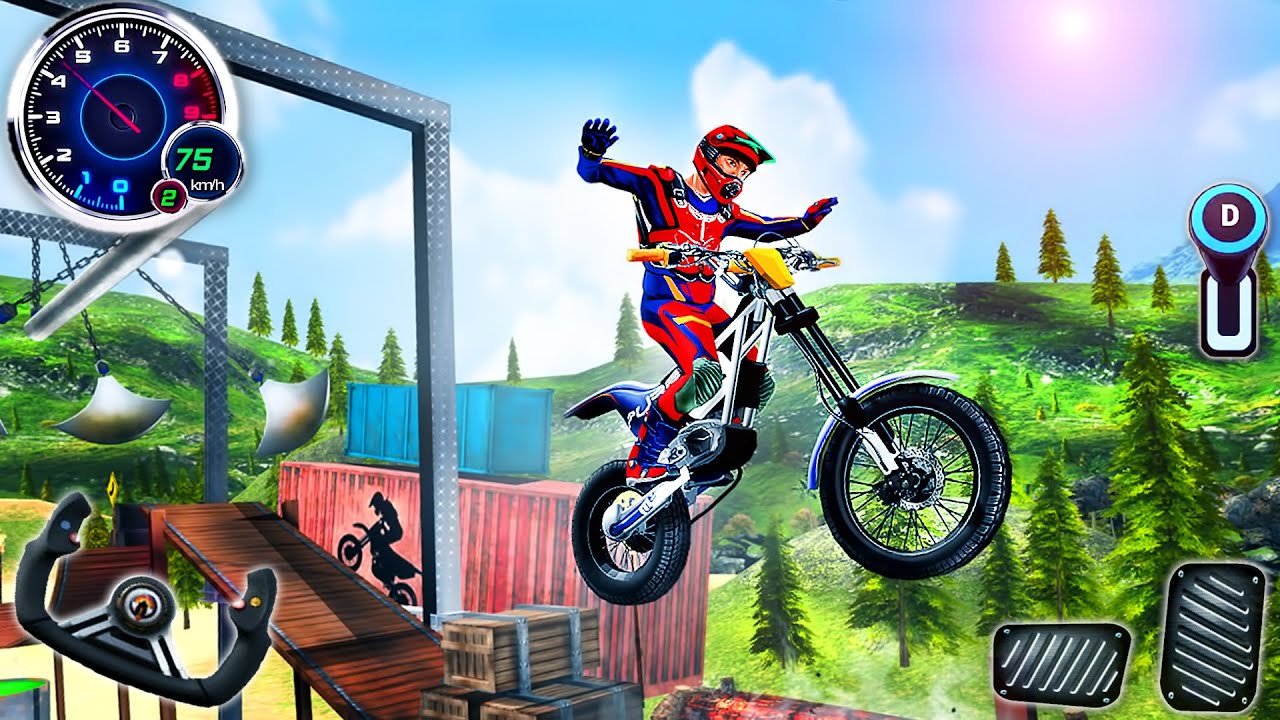 JOGO DE MOTO EMPINADA NA PISTA COM OBSTÁCULOS - JOGO DE MOTOCROSS TRIALS  RISING 