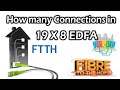 How many ftth connections can be made on a 19 x 8 edfa  pon wdm eydfa edfa  fiber to home