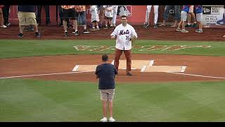 David Kilmnick Throwing Out The First Pitch at Pride Night at Citi Field