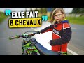 Zo  8 ans prsente sa petite moto 