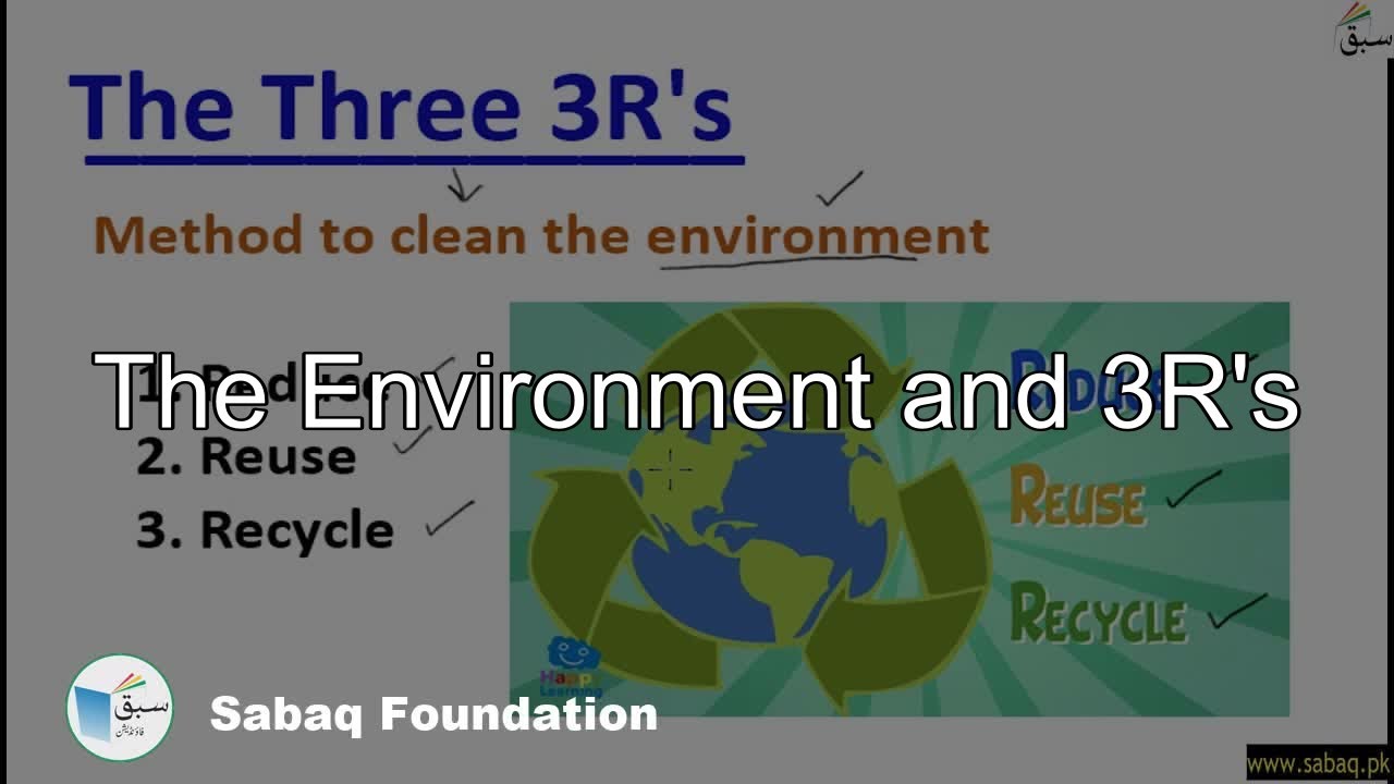 The Environment and 3R's, General Science Lecture | Sabaq.pk - YouTube