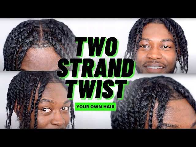 How to TWO strand-twist🧬(DOUBLE)on SHORT Men hair💦🔥Moist*No Rubber  band*JUICY* - YouTube