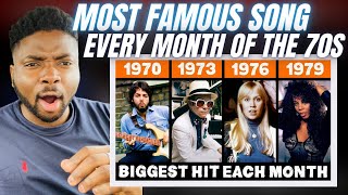 BRIT Reacts To THE MOST POPULAR SONG FROM EVERY MONTH OF THE 70s!