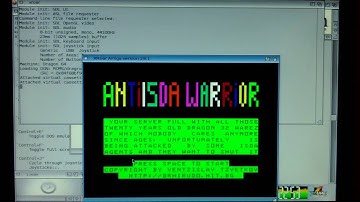 XRoar emulator version 0.29.1 running on AmigaOS 4