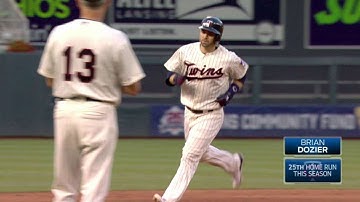 KC@MIN: Dozier goes back-to-back with homer to left